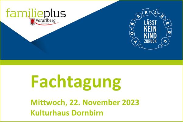Ankündigung Fachtagung am Mittwoch, 22.11.2023, Kulturhaus Dornbirn